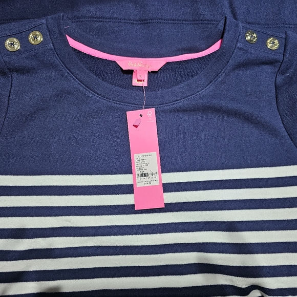 NWT Lilly Pulitzer Kenley Cotton Crew Neck Dress Size L - Picture 4 of 9